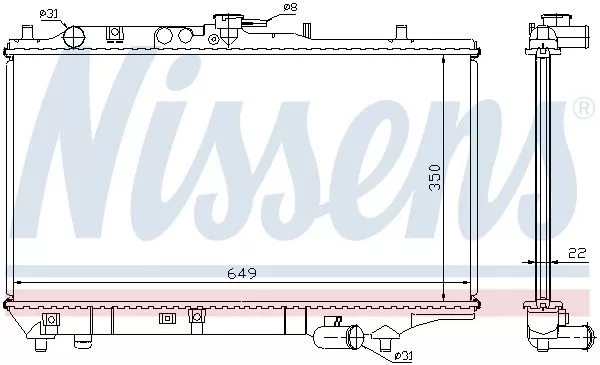 Nissens 62408A Радіатор охолодження двигуна