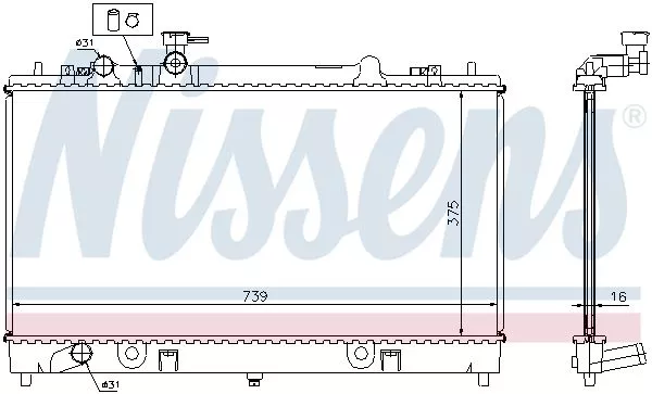 Nissens 62464A Радіатор охолодження двигуна