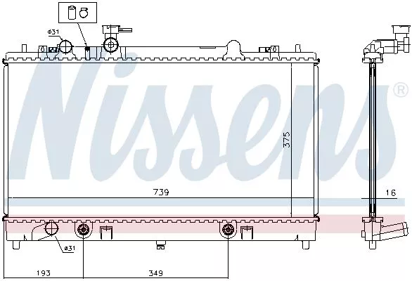 Nissens 62465A Радіатор охолодження двигуна