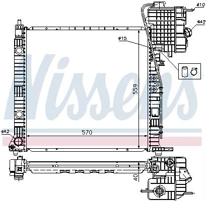 Nissens 62559A Радиатор охлаждения двигателя