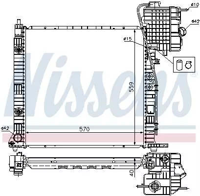 Nissens 62561A Радіатор охолодження двигуна