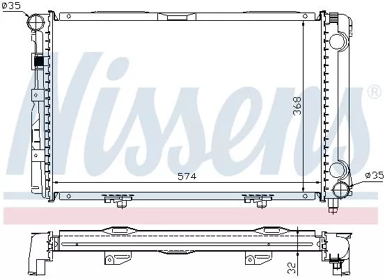 Nissens 62671A Радіатор охолодження двигуна