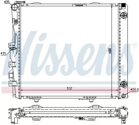 Nissens 62683A Радиатор охлаждения двигателя