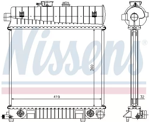 Nissens 62708A Радіатор охолодження двигуна