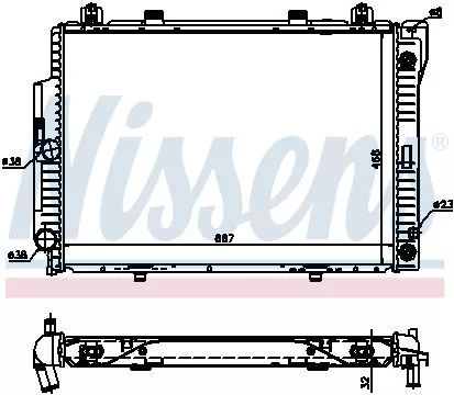 Nissens 62713A Радиатор охлаждения двигателя