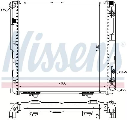 Nissens 62763A Радіатор охолодження двигуна