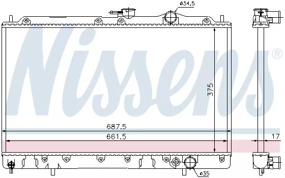 Nissens 62830 Радиатор охлаждения двигателя