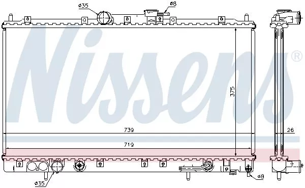 Nissens 62869A Радіатор охолодження двигуна