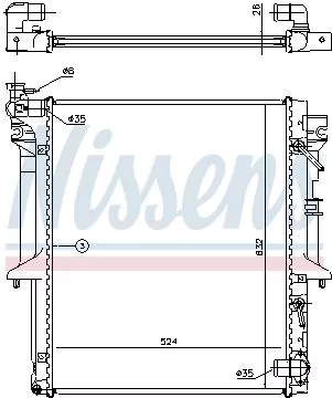 Nissens 62896 Радіатор охолодження двигуна