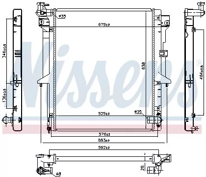 Nissens 628965 Радиатор охлаждения двигателя