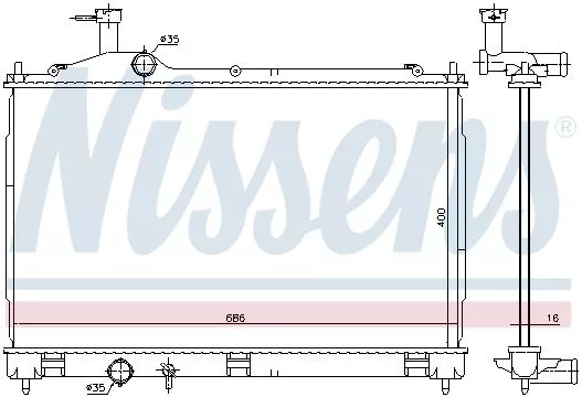 Nissens 628967 Радиатор охлаждения двигателя