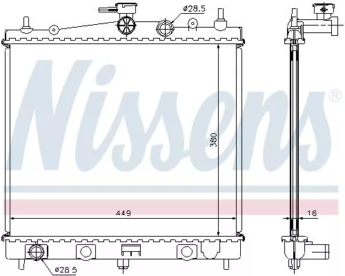 Nissens 62902A Радіатор охолодження двигуна