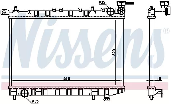 Nissens 62974 Радиатор охлаждения двигателя