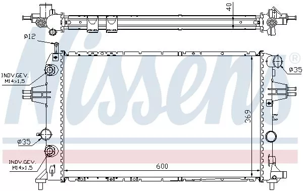 Nissens 63003A Радиатор охлаждения двигателя