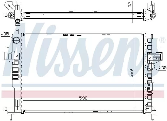 Nissens 63009A Радіатор охолодження двигуна