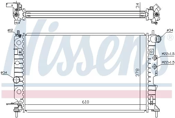 Nissens 630121 Радиатор охлаждения двигателя