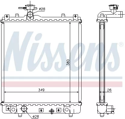 Nissens 63014A Радіатор охолодження двигуна