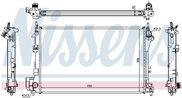 Nissens 63022A Радиатор охлаждения двигателя