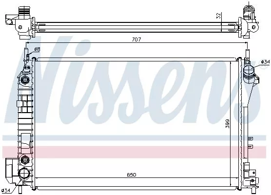 Nissens 63023 Радиатор охлаждения двигателя