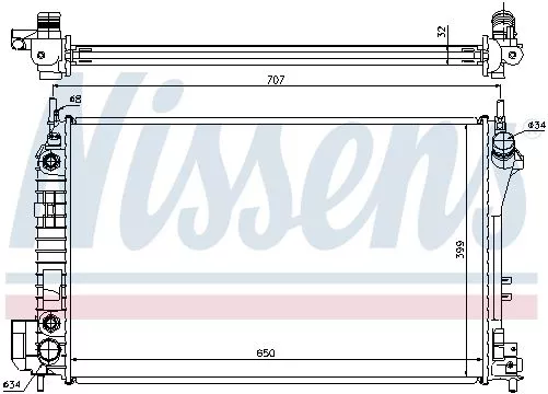 Nissens 63023A Радіатор охолодження двигуна