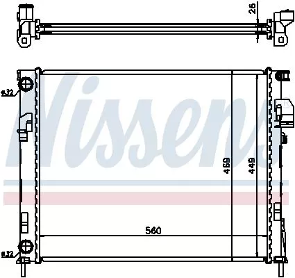 Nissens 63025A Радиатор охлаждения двигателя