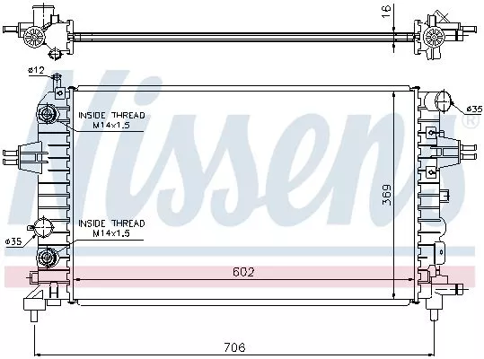 Nissens 63027A Радиатор охлаждения двигателя