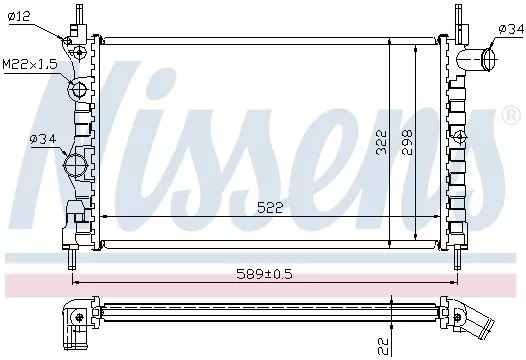 Nissens 63050A Радіатор охолодження двигуна