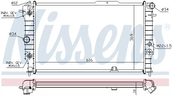 Nissens 630641 Радіатор охолодження двигуна