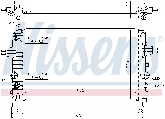 Nissens 630702 Радіатор охолодження двигуна