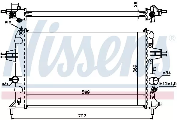 Nissens 630704 Радиатор охлаждения двигателя