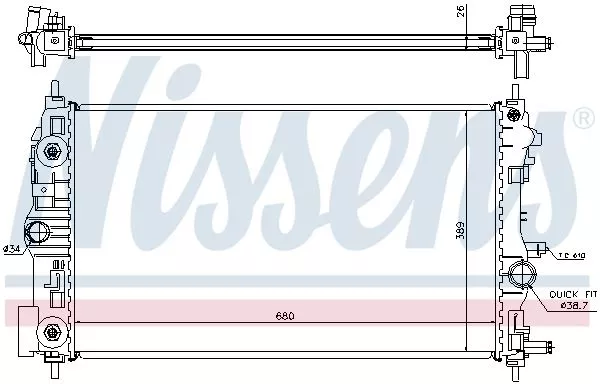 Nissens 630724 Радиатор охлаждения двигателя