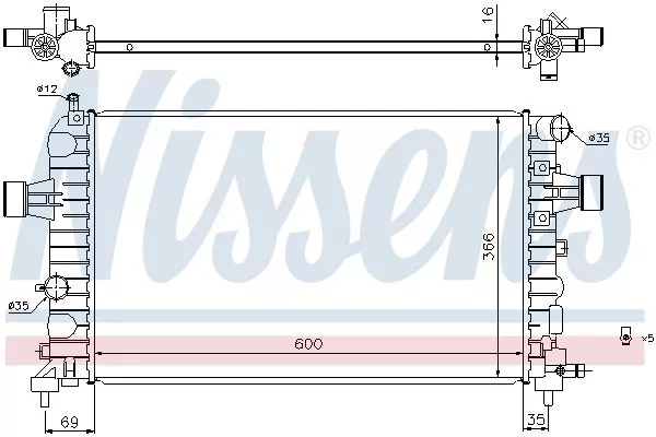 Nissens 630744 Радіатор охолодження двигуна