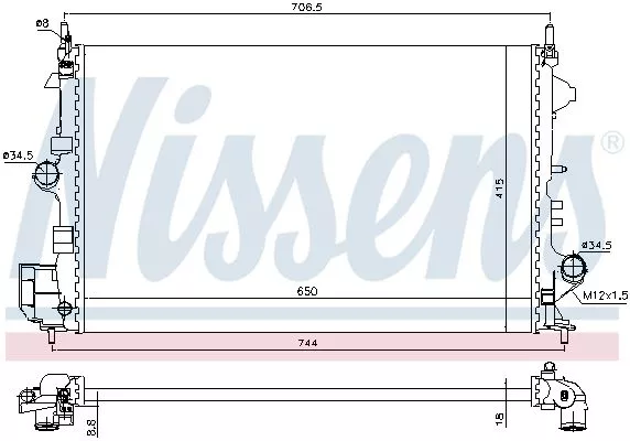 Nissens 630789 Радіатор охолодження двигуна