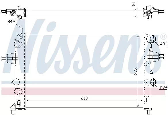 Nissens 63091 Радиатор охлаждения двигателя