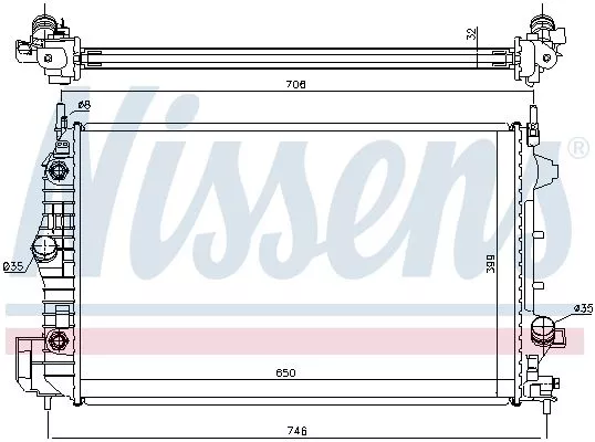 Nissens 63113A Радіатор охолодження двигуна