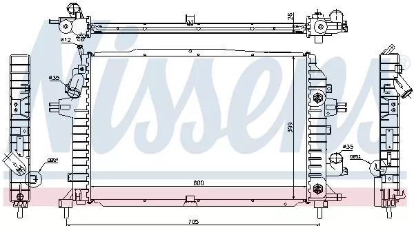 Nissens 63115A Радіатор охолодження двигуна