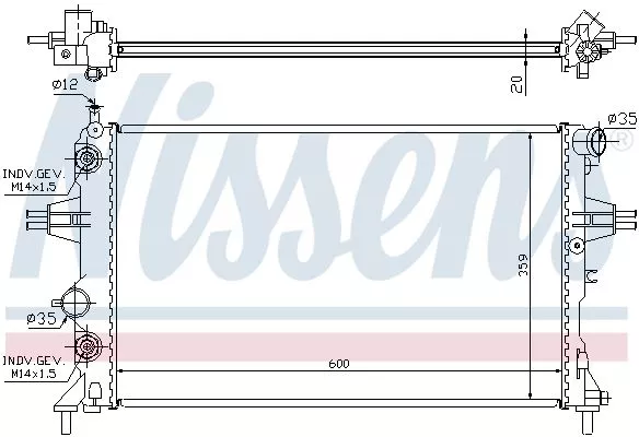 Nissens 632461 Радиатор охлаждения двигателя