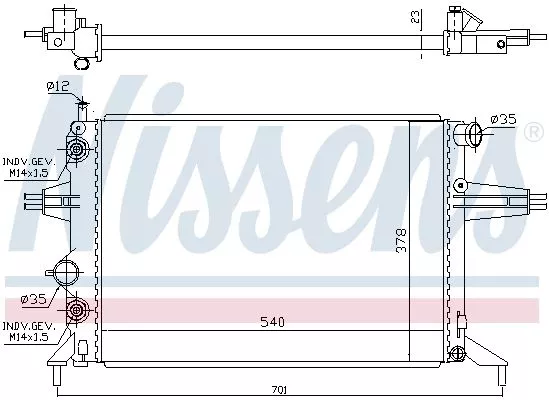 Nissens 63248A Радиатор охлаждения двигателя