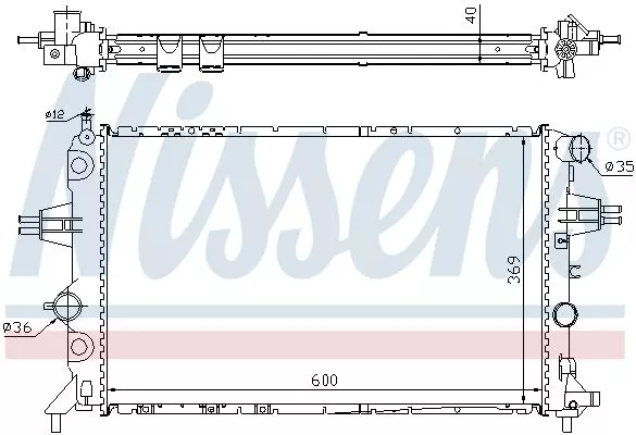 Nissens 63249A Радіатор охолодження двигуна