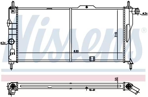Nissens 632731 Радиатор охлаждения двигателя