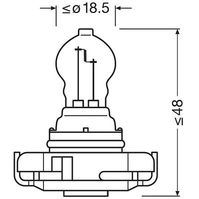 Лампа Osram Original PSX24W 12V 24W 2504