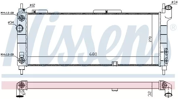 Nissens 632921 Радіатор охолодження двигуна