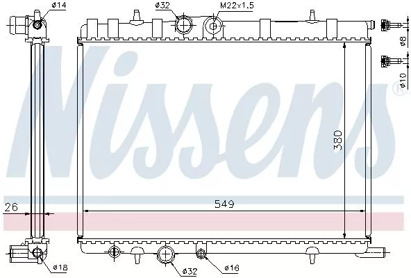 Nissens 63502 Радіатор охолодження двигуна