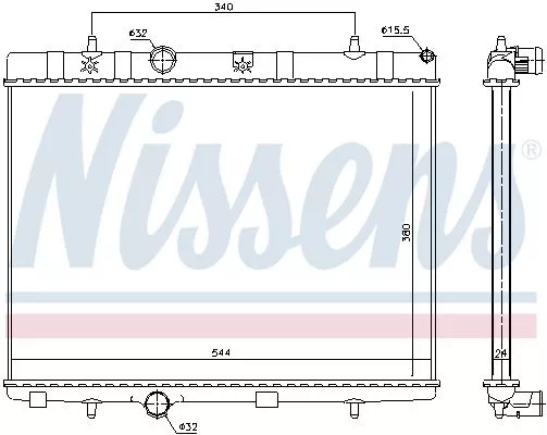 Nissens 636007 Радиатор охлаждения двигателя