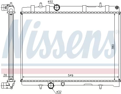 Nissens 63605A Радіатор охолодження двигуна