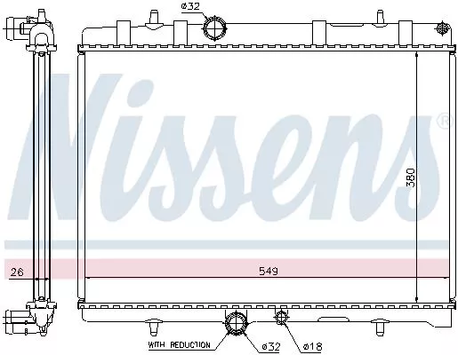 Nissens 63607A Радиатор охлаждения двигателя