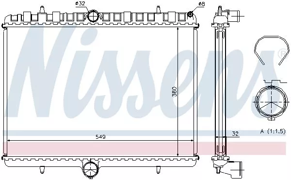 Nissens 63621A Радиатор охлаждения двигателя