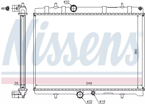 Nissens 63689A Радіатор охолодження двигуна