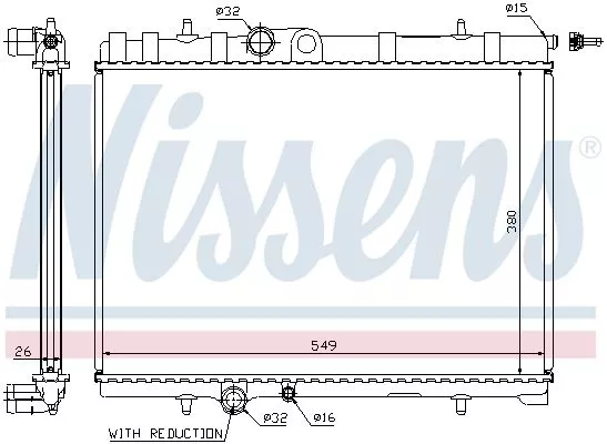 Nissens 63744A Радиатор охлаждения двигателя