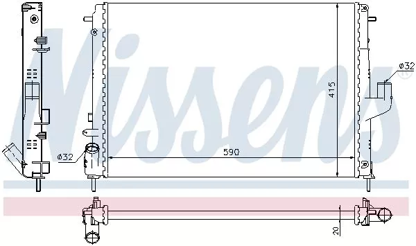 Nissens 637613 Радіатор охолодження двигуна